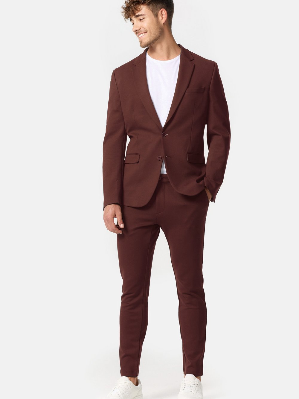 Jeff Anzugweste Herren Slim Fit Jersey