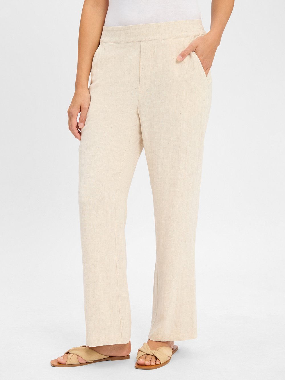 mbyM Hose mit Leinen-Anteil Damen meliert