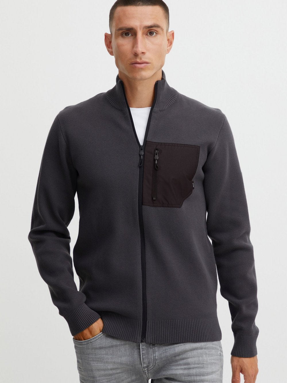 Solid Strickjacke Herren Baumwolle