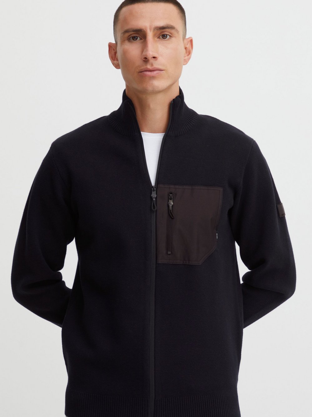 Solid Strickjacke Herren Baumwolle