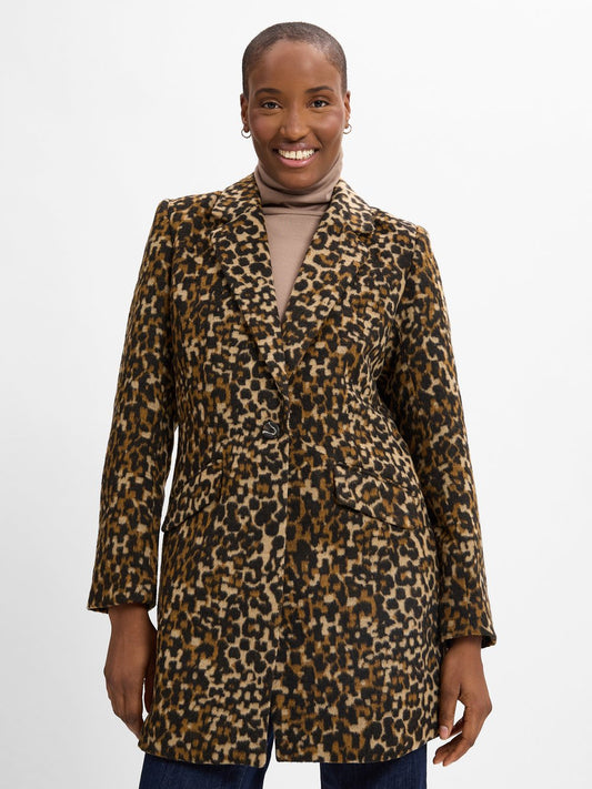 Vila Wollmantel Damen gemustert