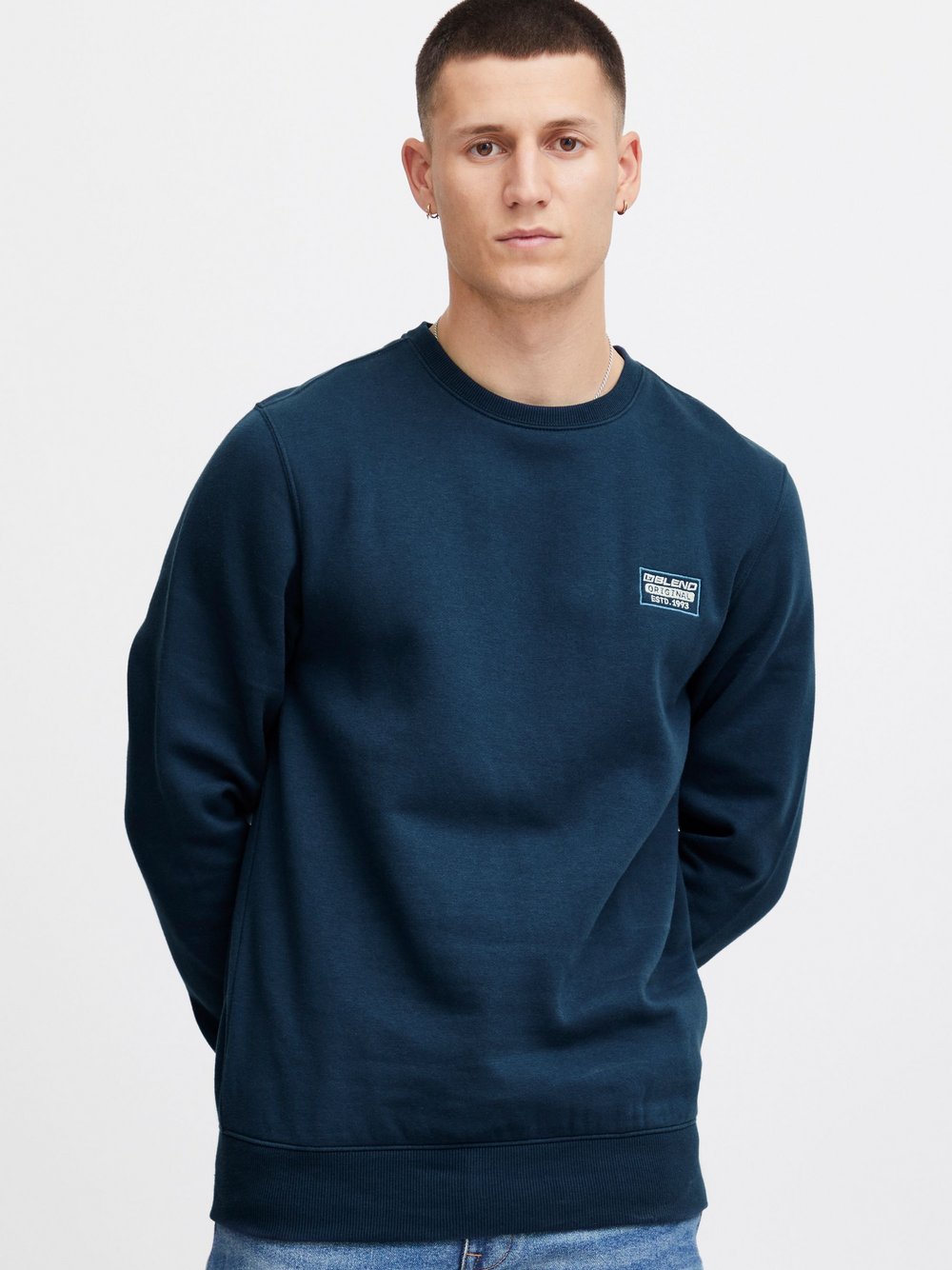 CASUAL FRIDAY Rundhalspullover Herren Baumwolle