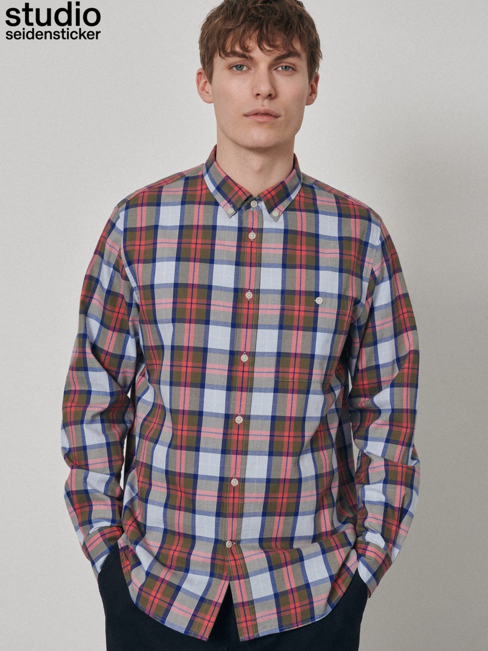 Studio Seidensticker Casual Hemd Herren Regular Fit Baumwolle kariert