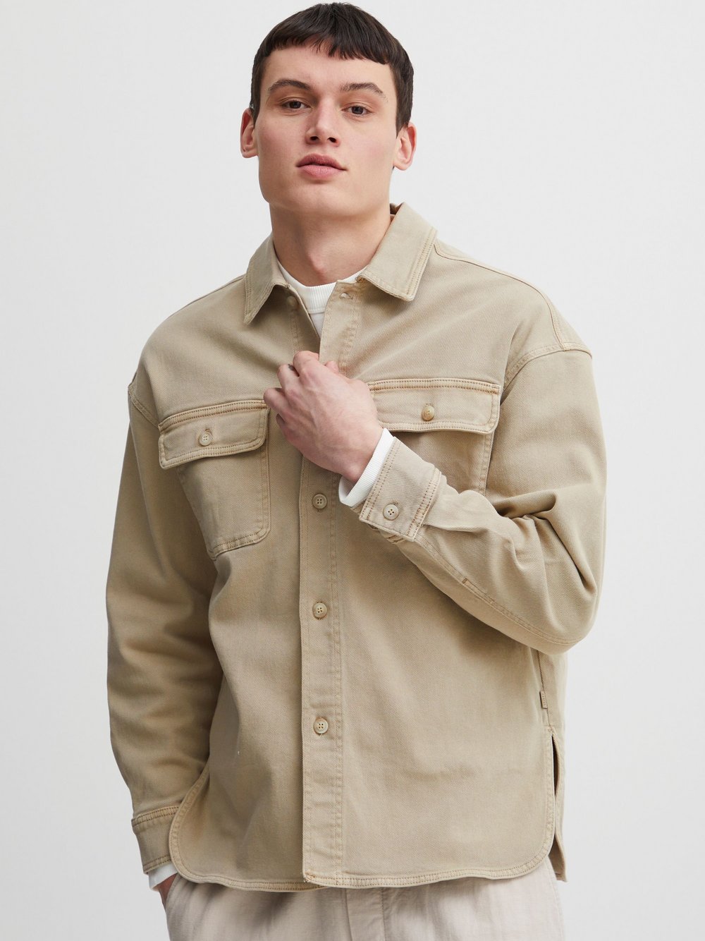 CASUAL FRIDAY Jeanshemd Herren Regular Fit Baumwolle