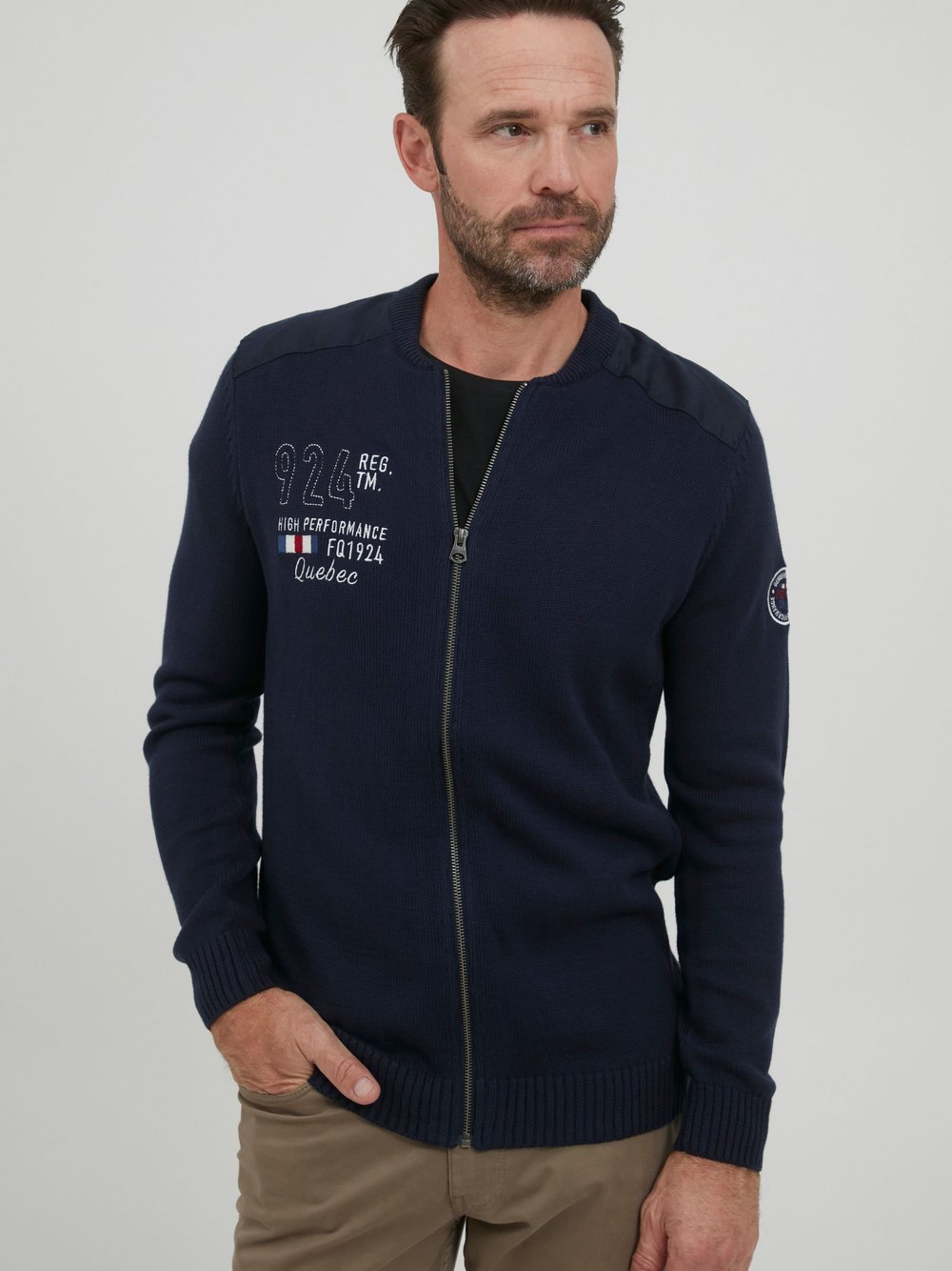 Solid Strickjacke Herren Baumwolle