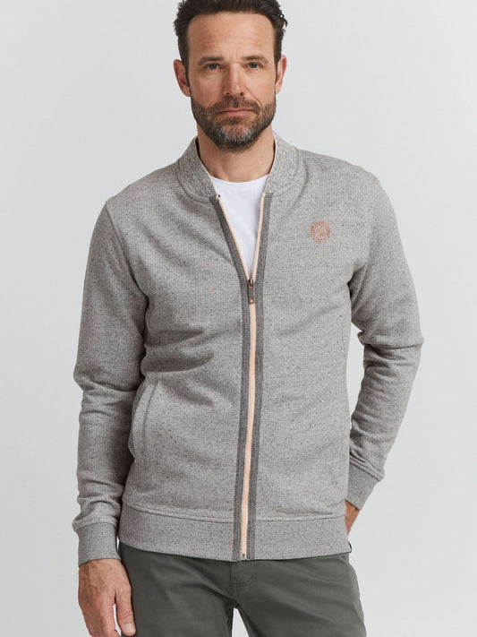 FQ1924 Sweatjacke Herren Baumwolle meliert