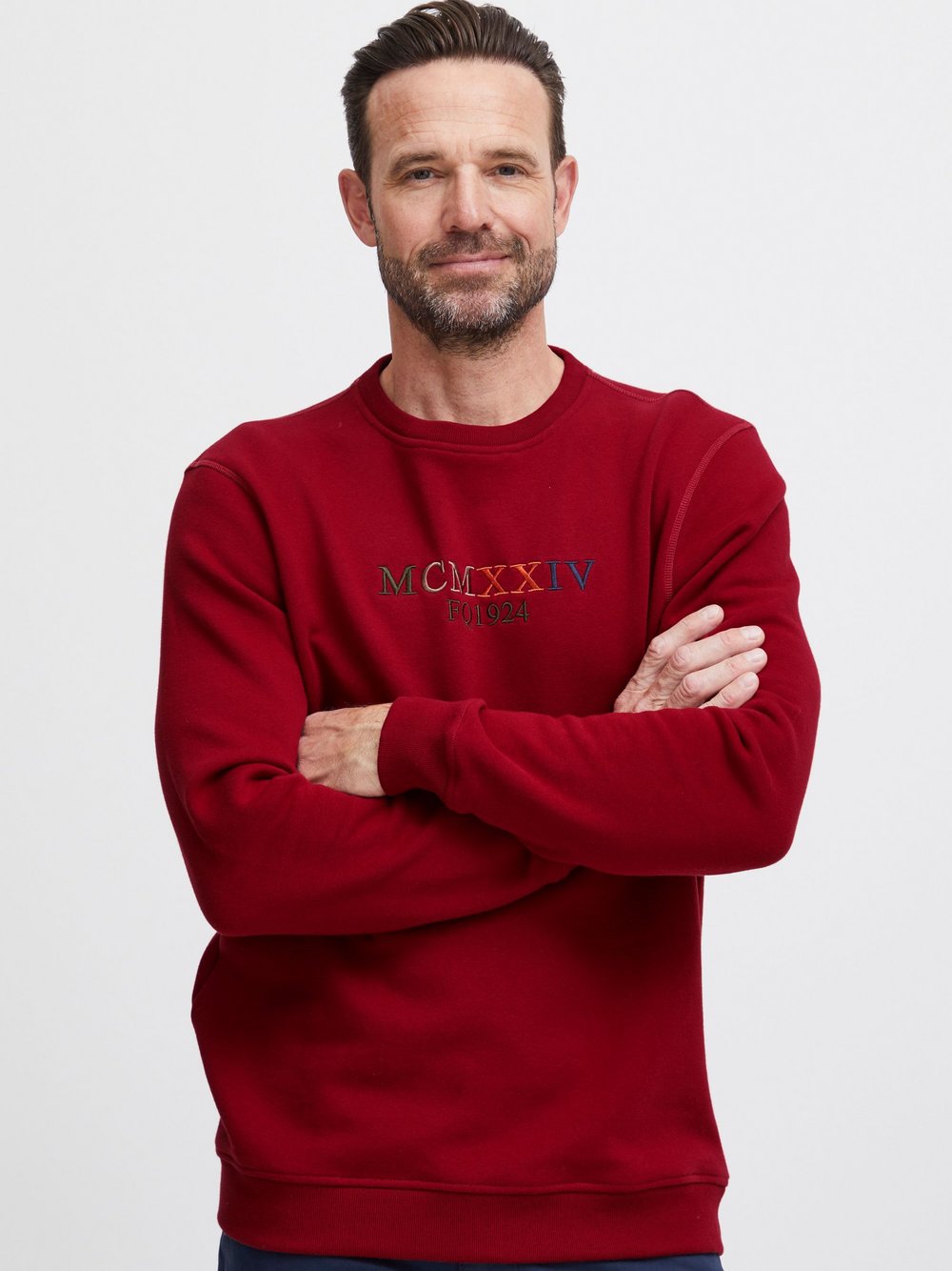 CASUAL FRIDAY Rundhalspullover Herren Baumwolle