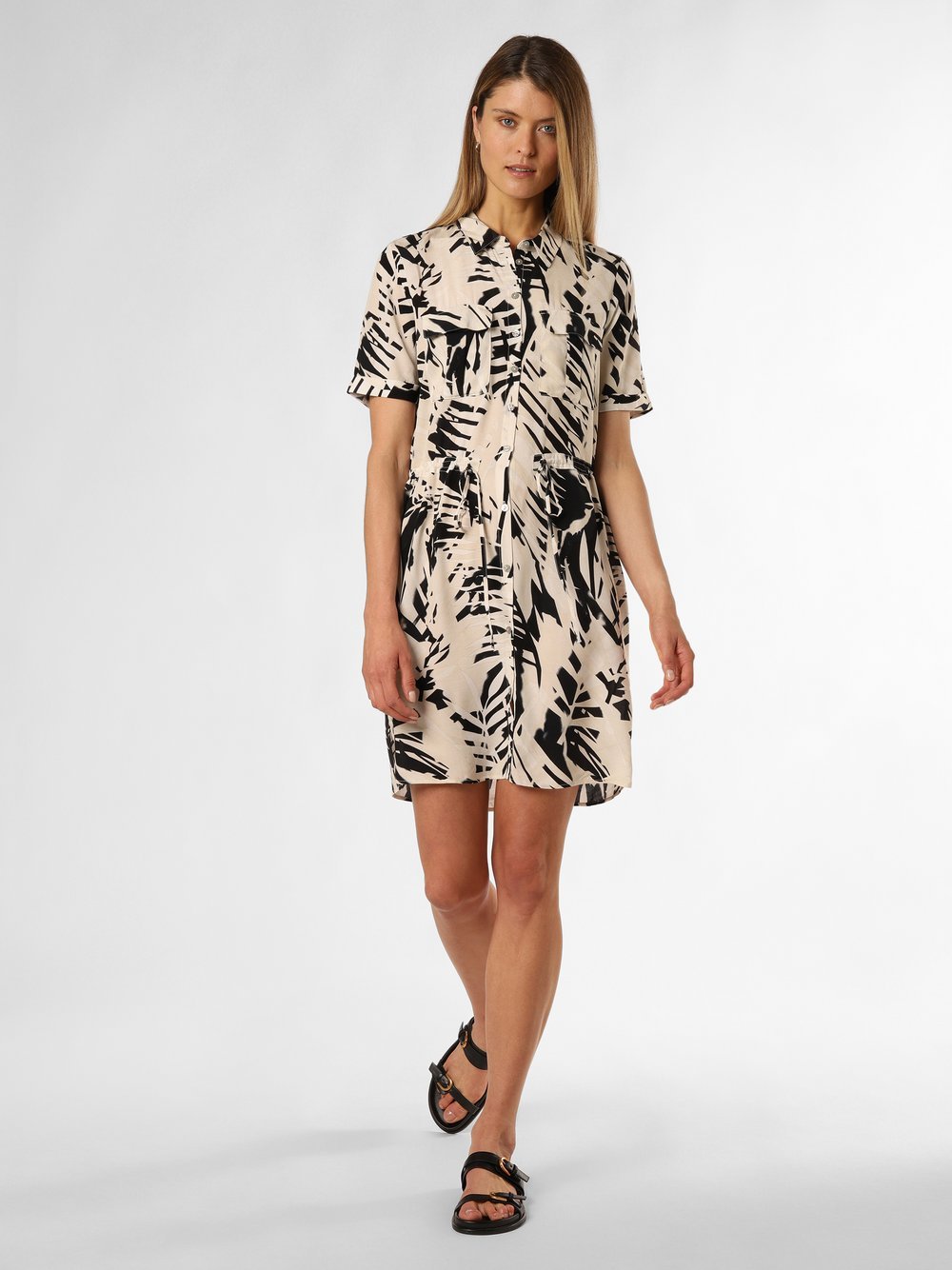 comma Kleid Damen Viskose gemustert