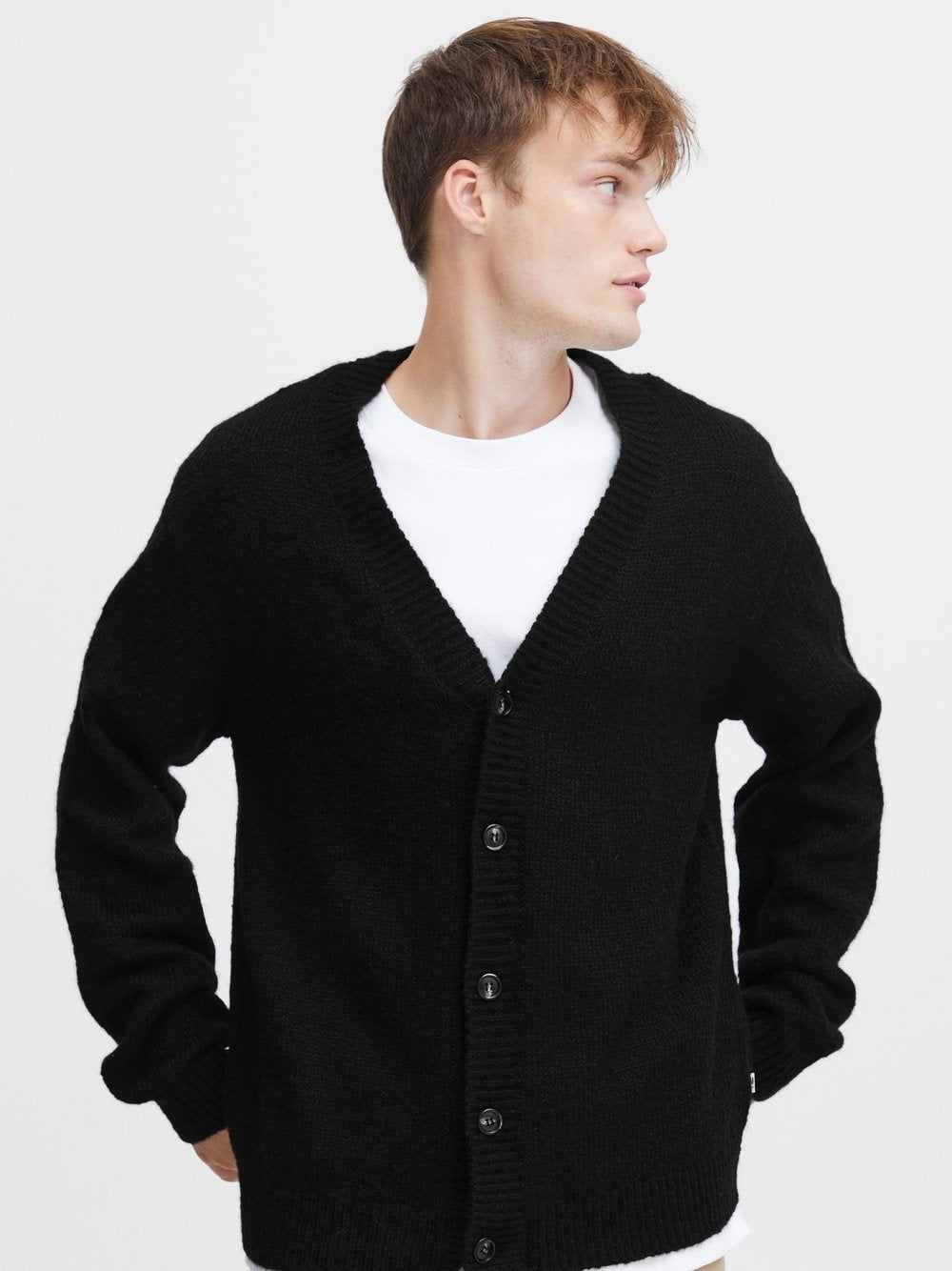Solid Strickjacke Herren meliert