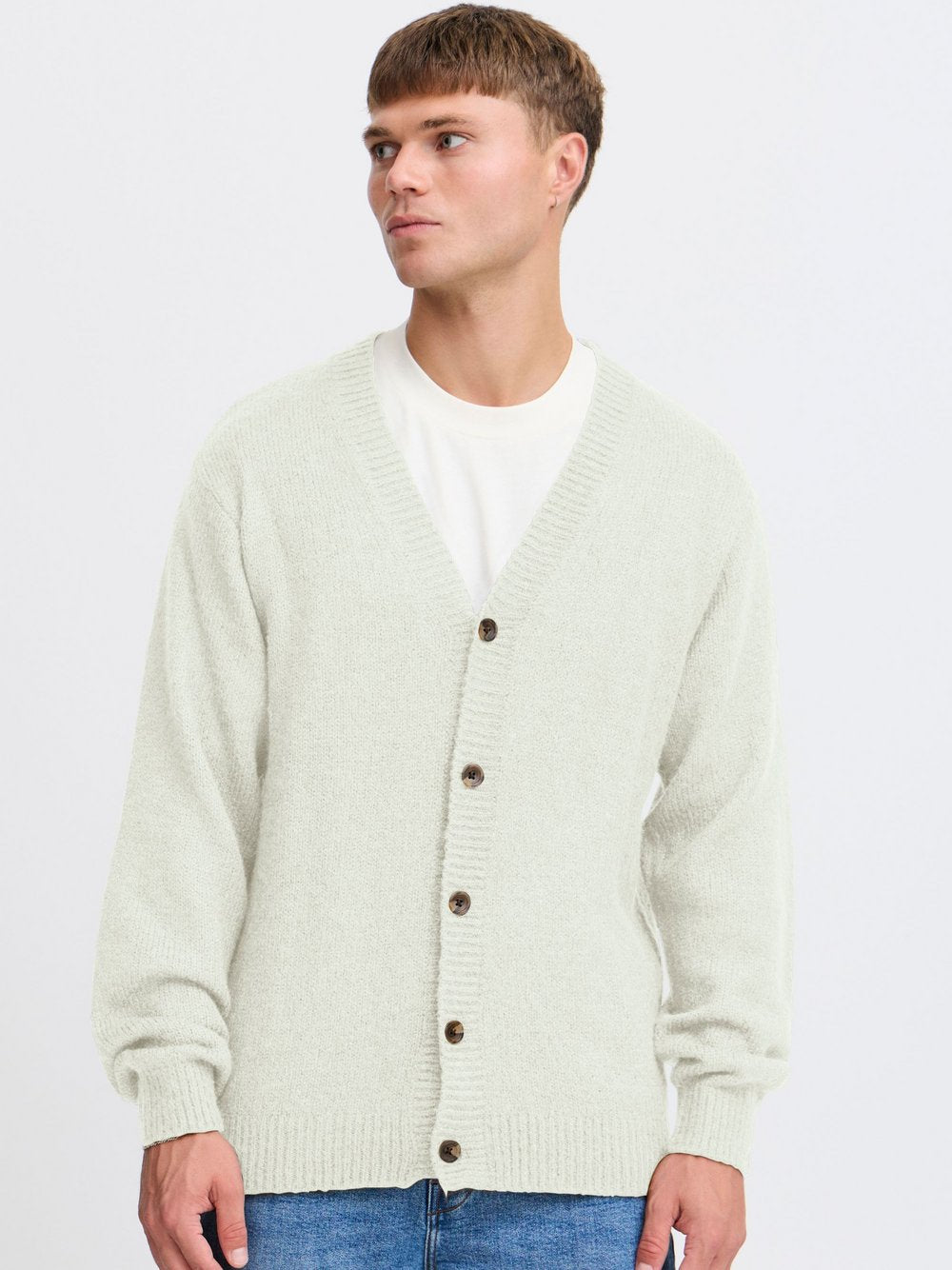 Solid Strickjacke Herren meliert