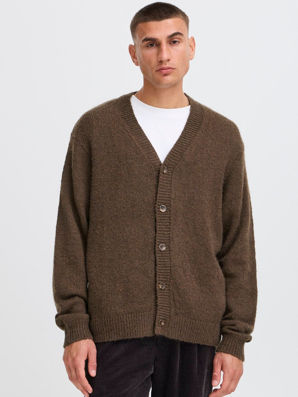 Solid Strickjacke Herren meliert