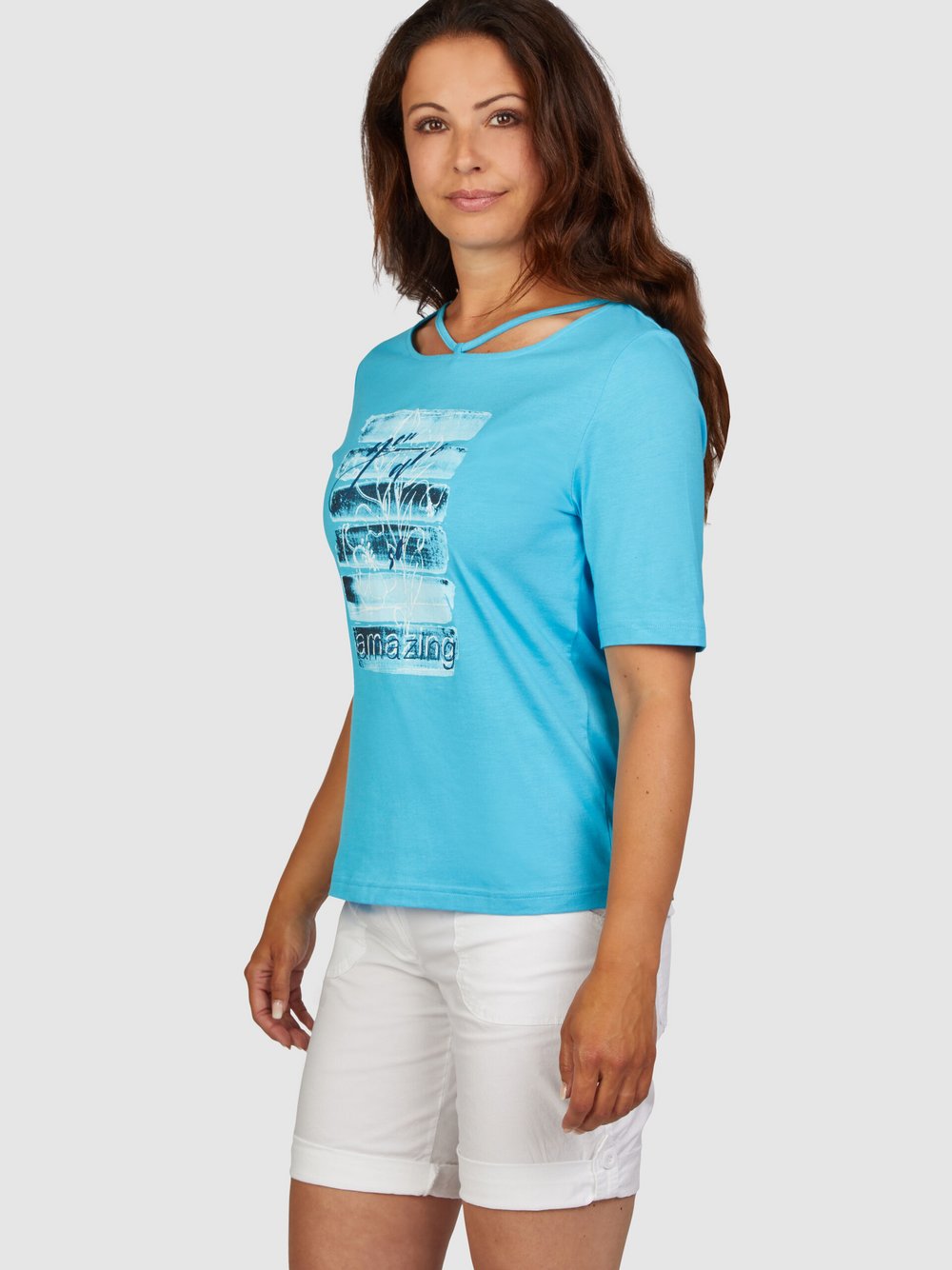Navigazione Shirt Damen Baumwolle bedruckt