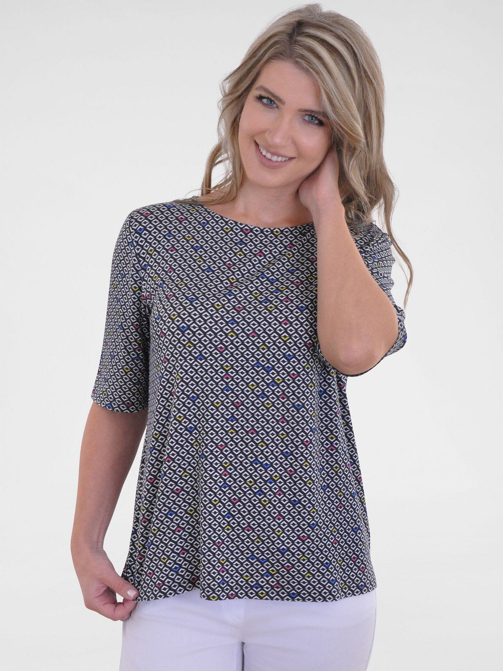 Navigazione Shirt Damen Viskose bedruckt