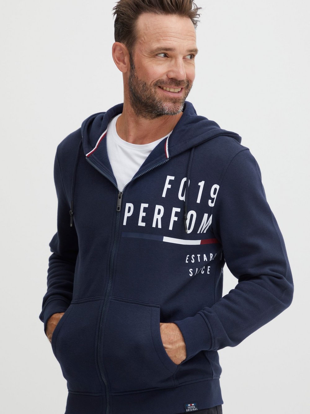 BLEND Kapuzensweatjacke Herren Baumwolle