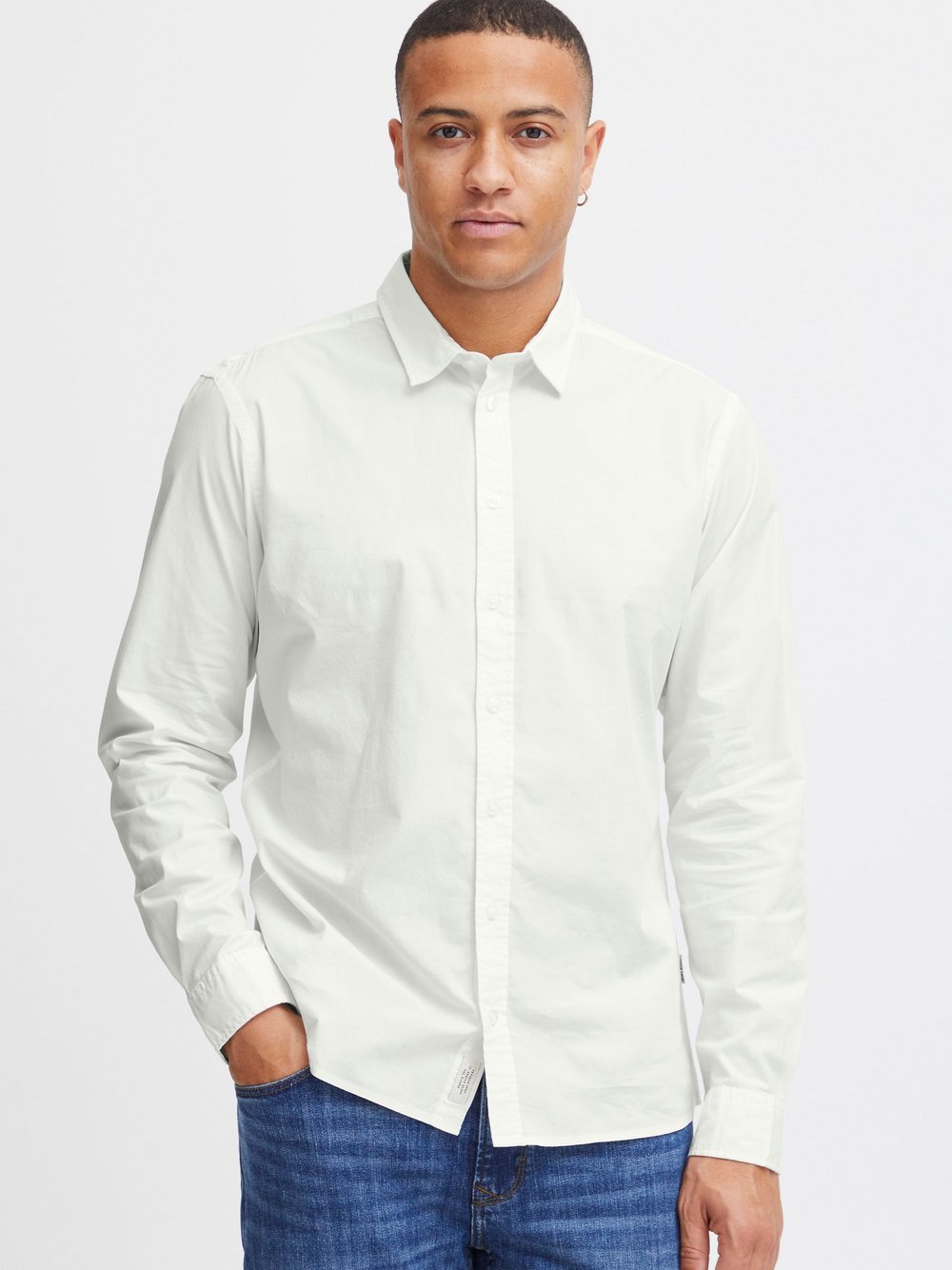 BLEND Langarmhemd Herren Regular Fit Baumwolle