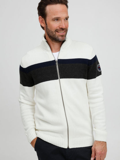 Solid Strickjacke Herren Baumwolle meliert