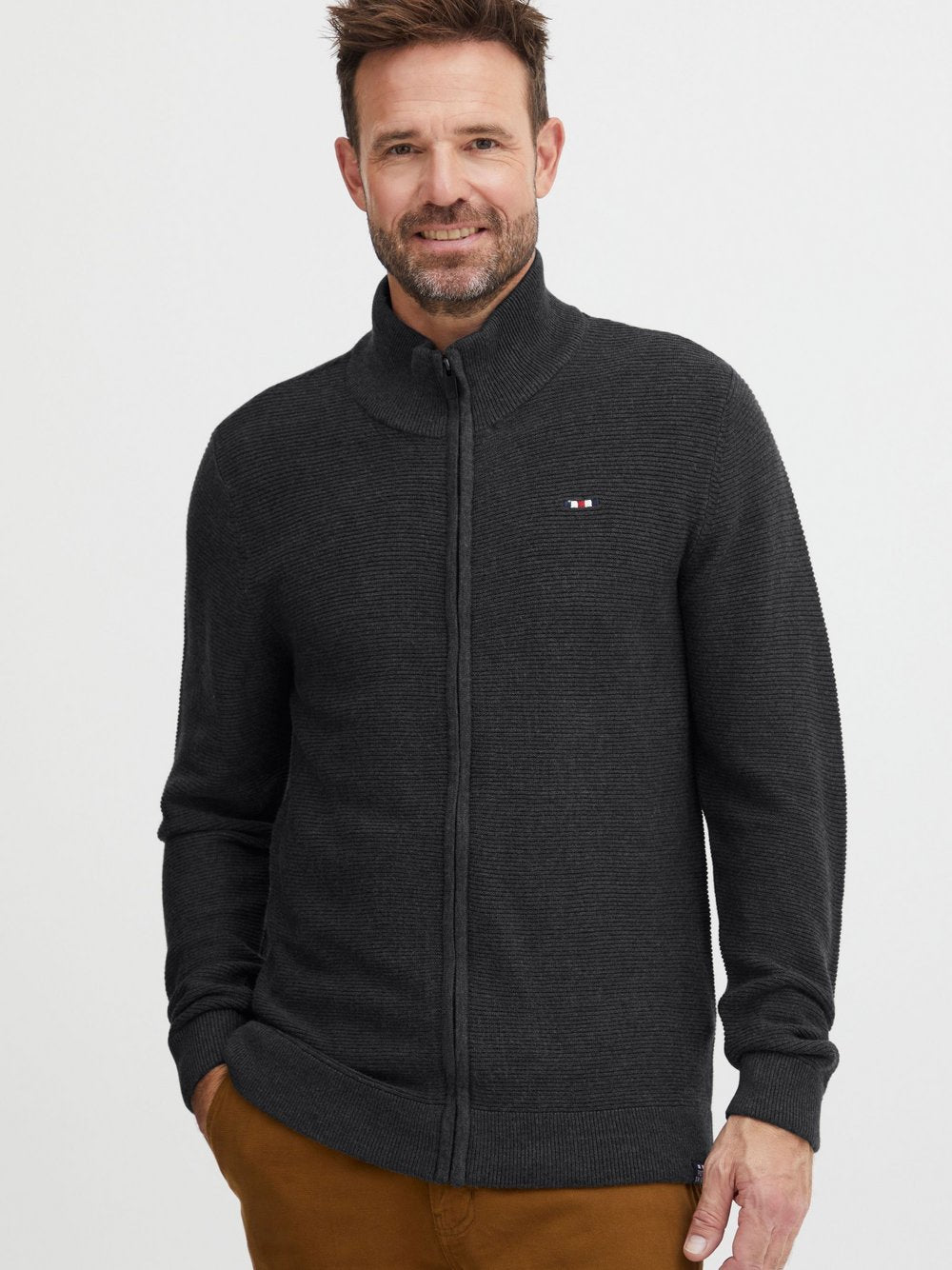Solid Strickjacke Herren Baumwolle