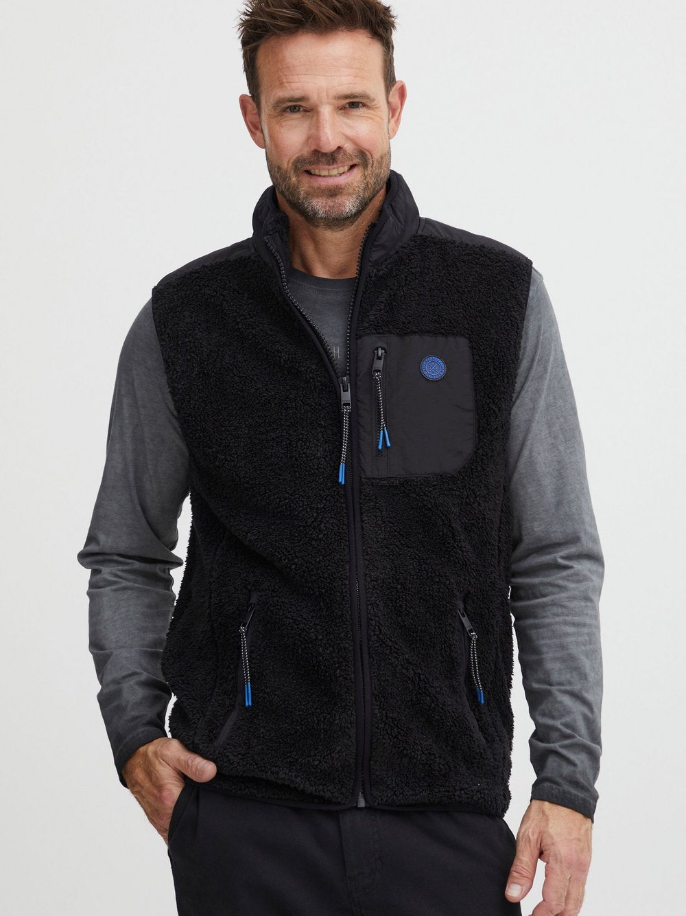 FQ1924 Kurzweste Herren gemustert