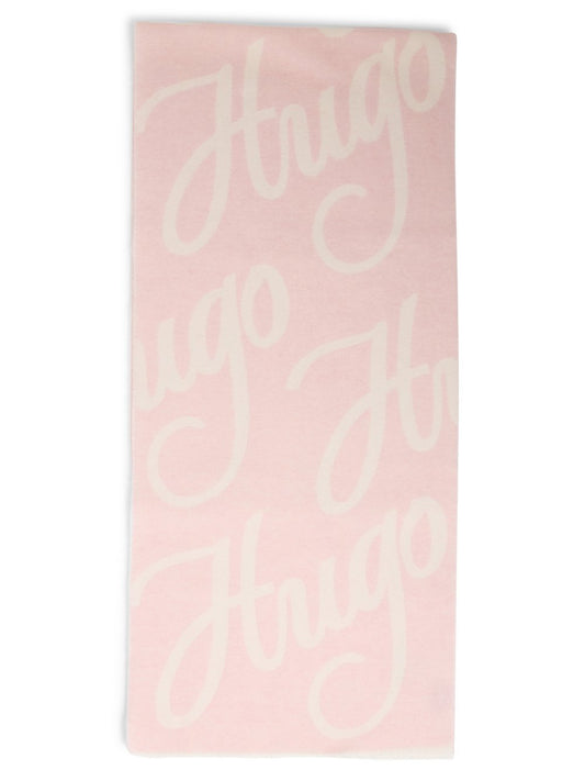 HUGO Webschal Damen Wolle gemustert