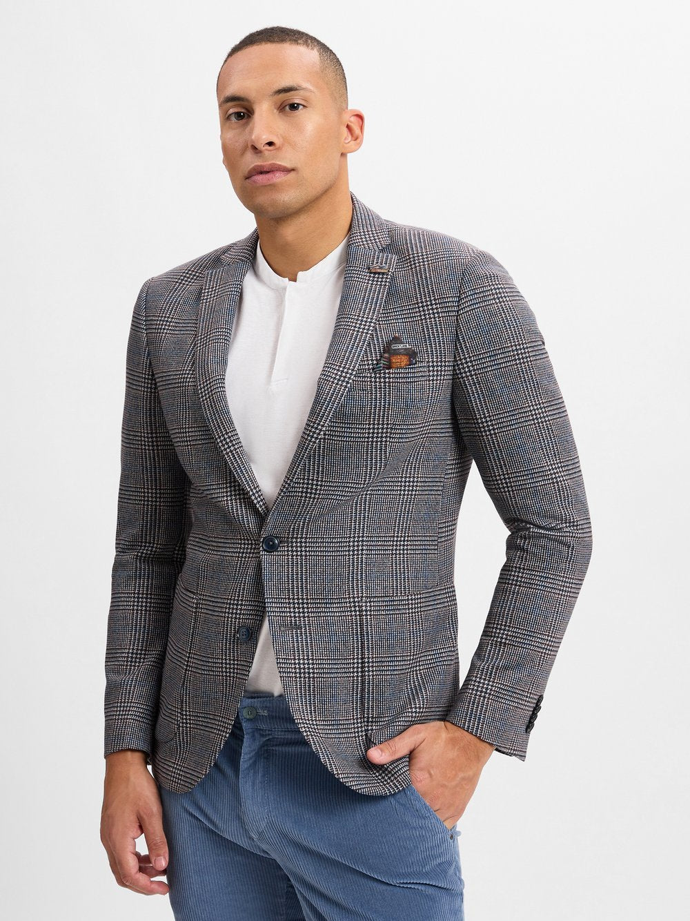 Finshley & Harding London Sakko Herren Slim Fit kariert