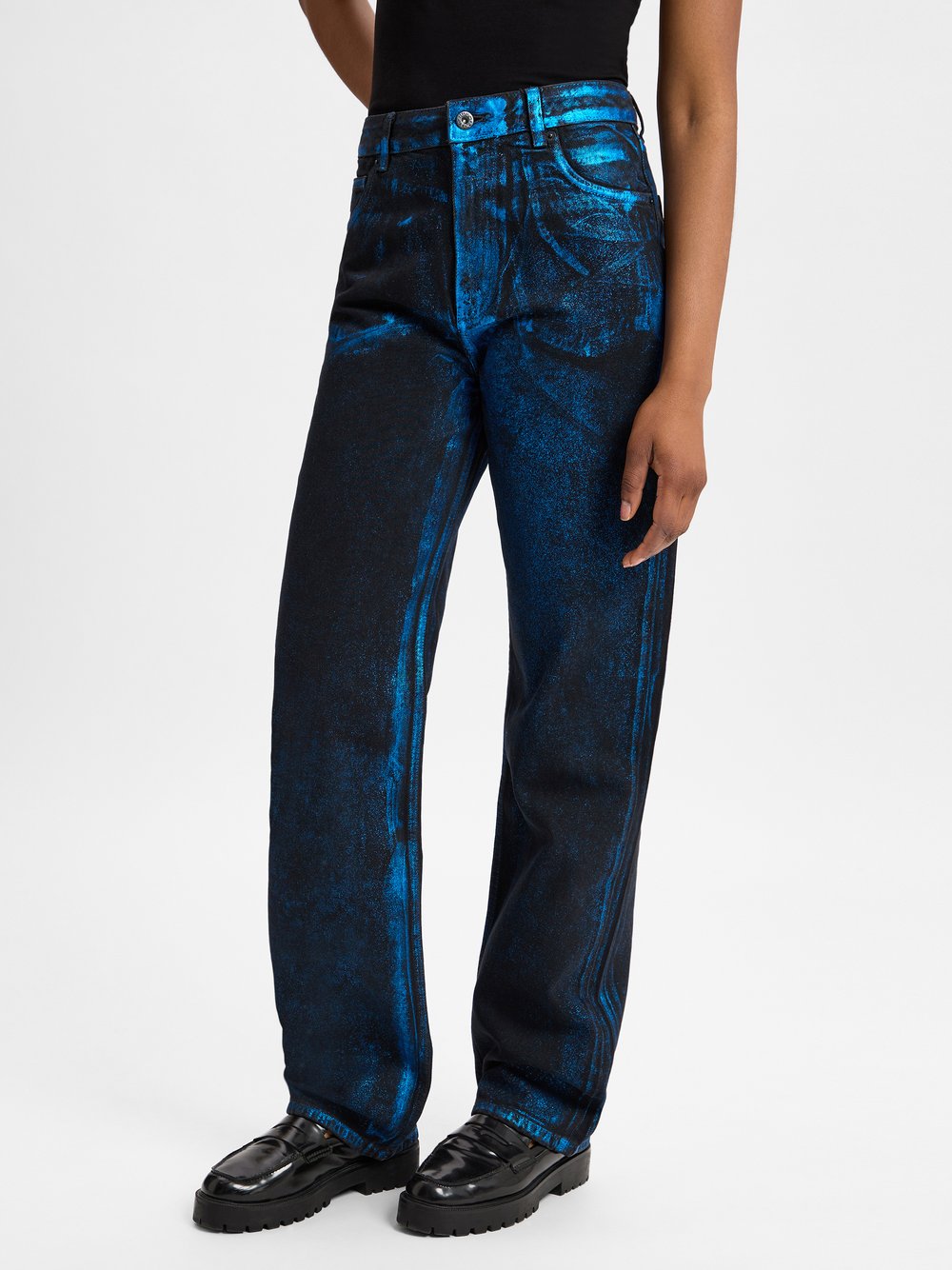 HUGO Hose Damen Baumwolle bedruckt