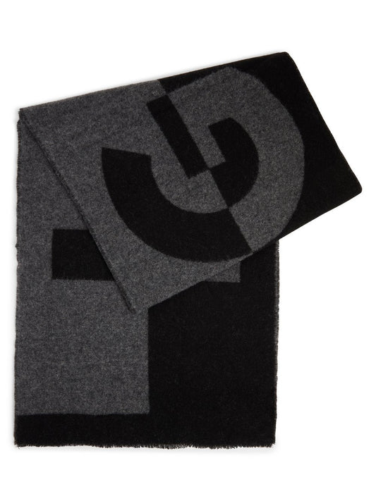 HUGO Schal Herren Wolle gemustert