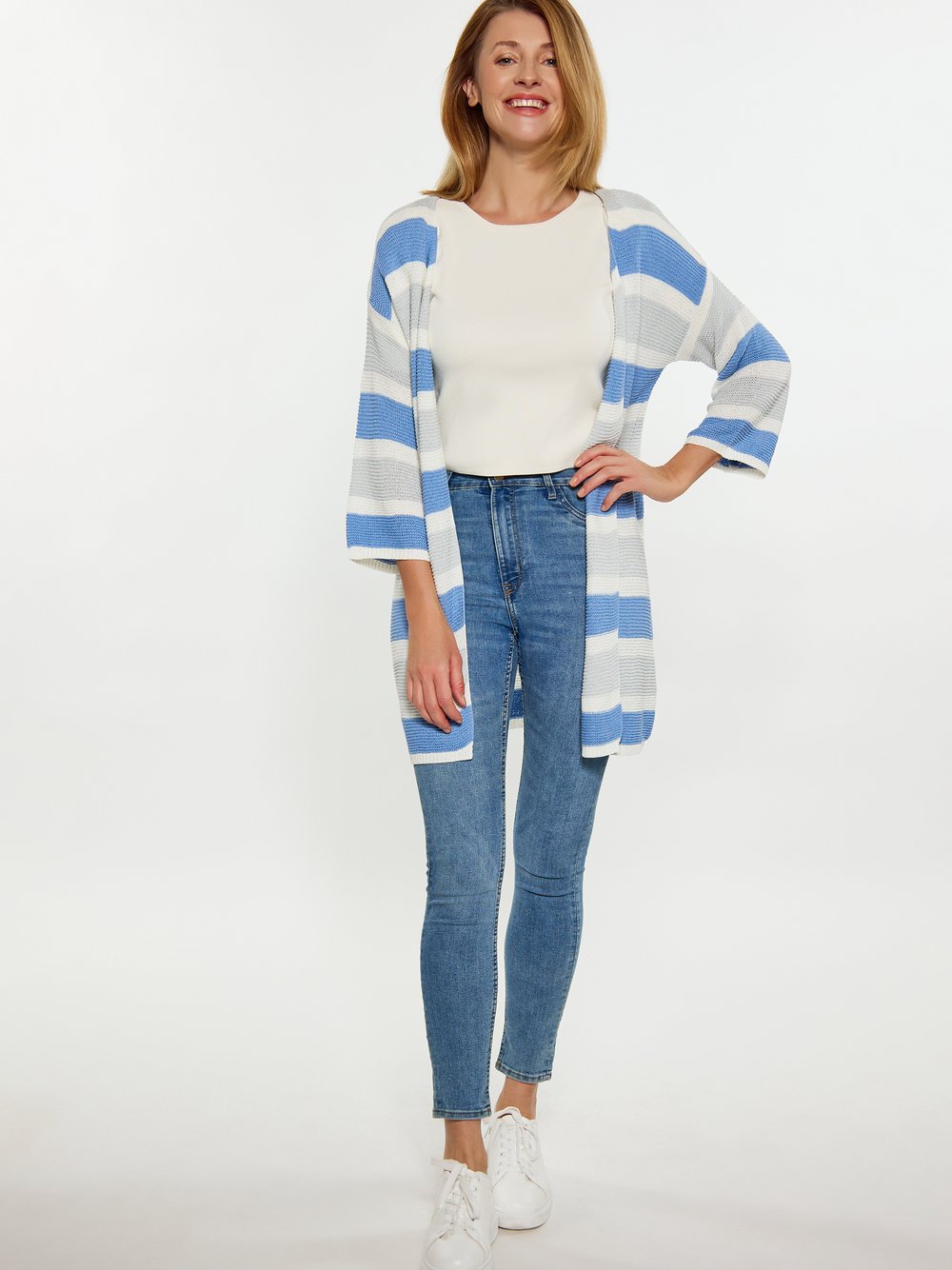 Usha Strickjacke Damen gestreift