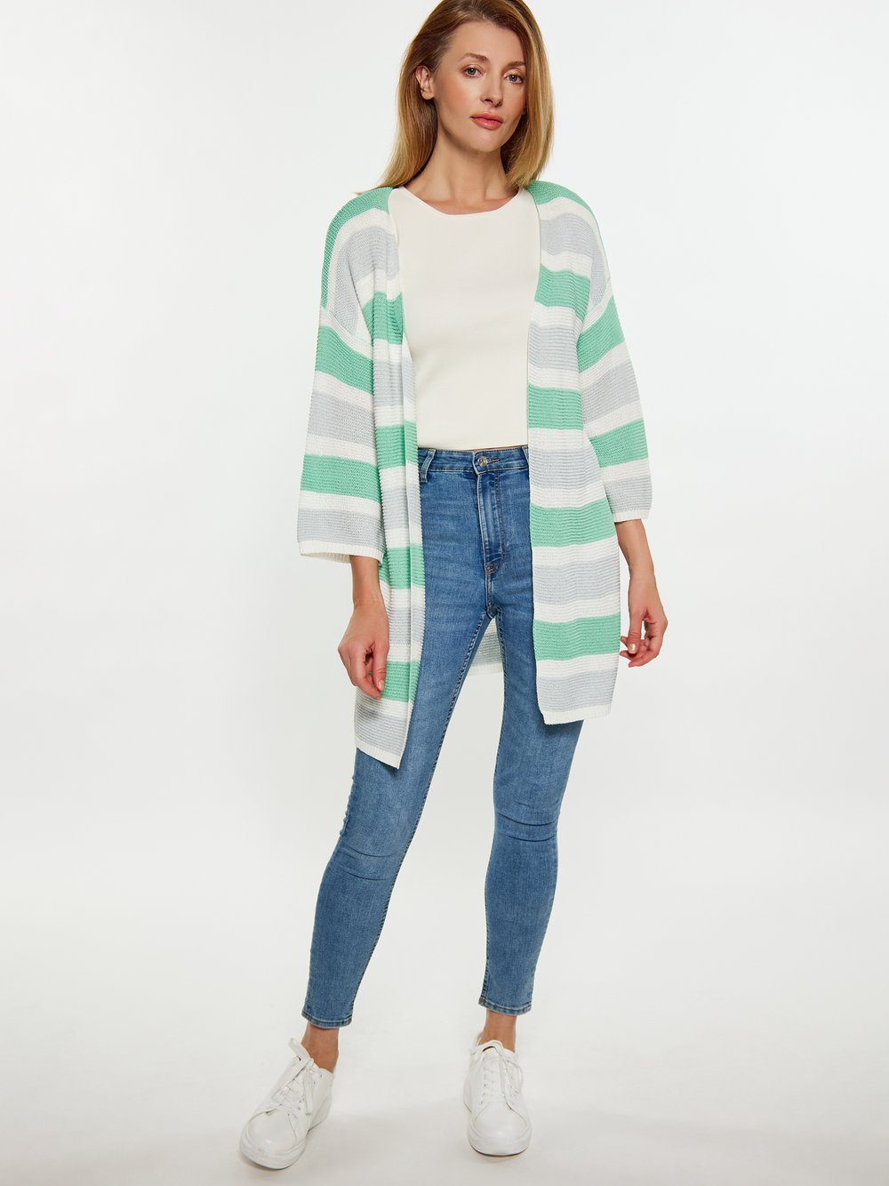 Usha Strickjacke Damen gestreift