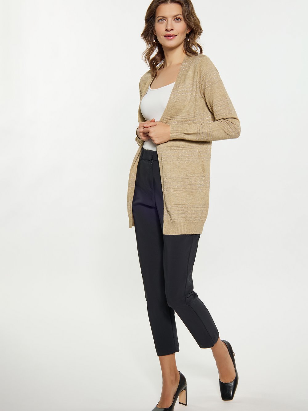 Usha Strickjacke Damen Viskose gestreift