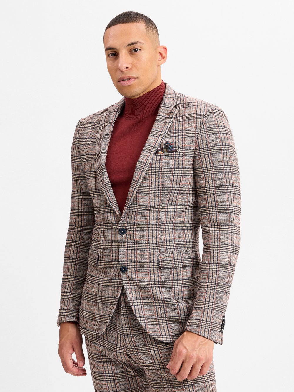 Finshley & Harding London Harren Baukasten-Sakko Herren Slim Fit kariert
