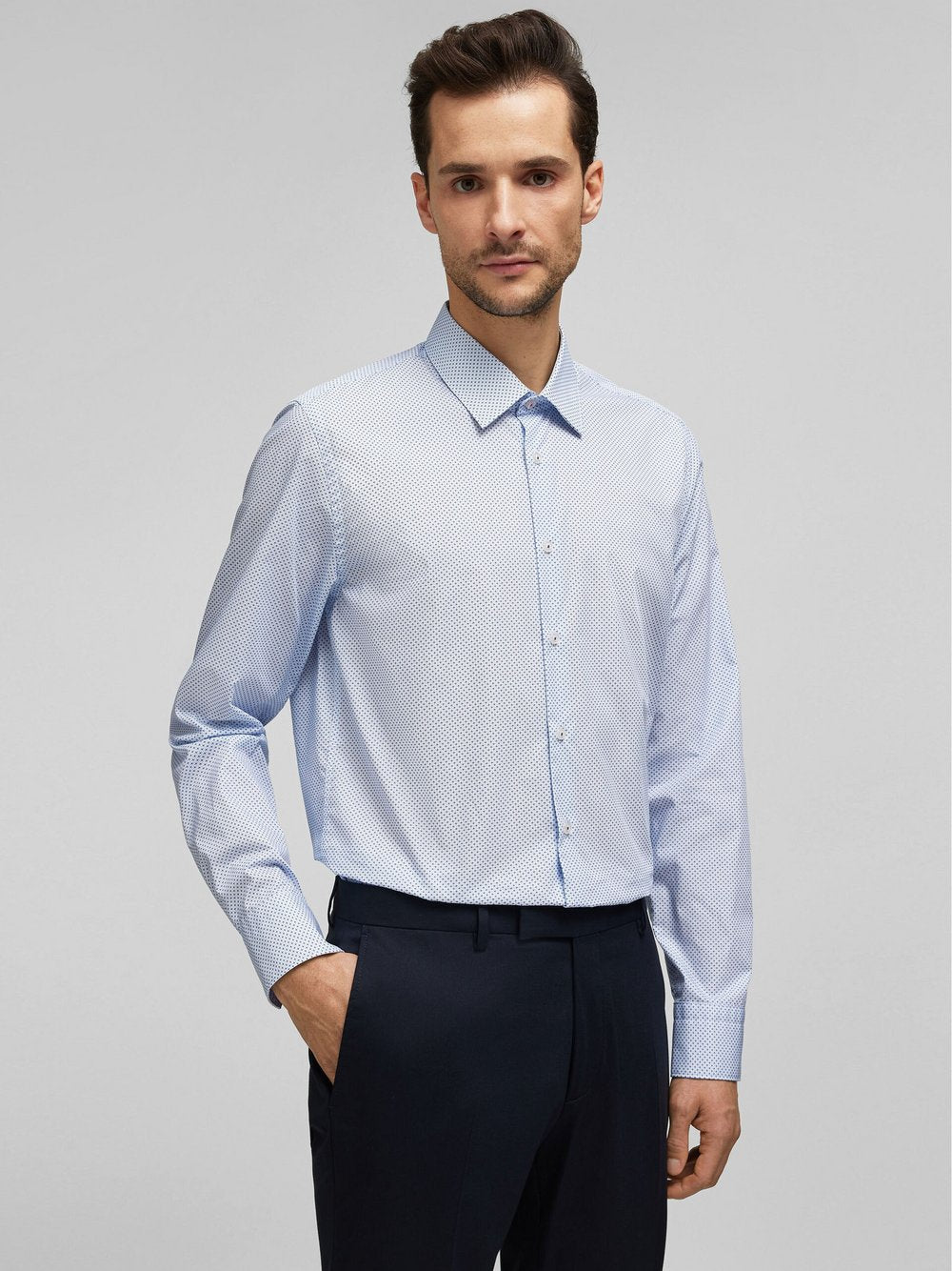 Daniel Hechter Hemden Herren Slim Fit Baumwolle bedruckt