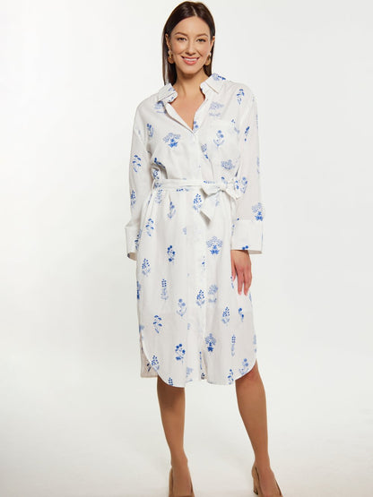 Usha Kleid Damen Baumwolle gemustert