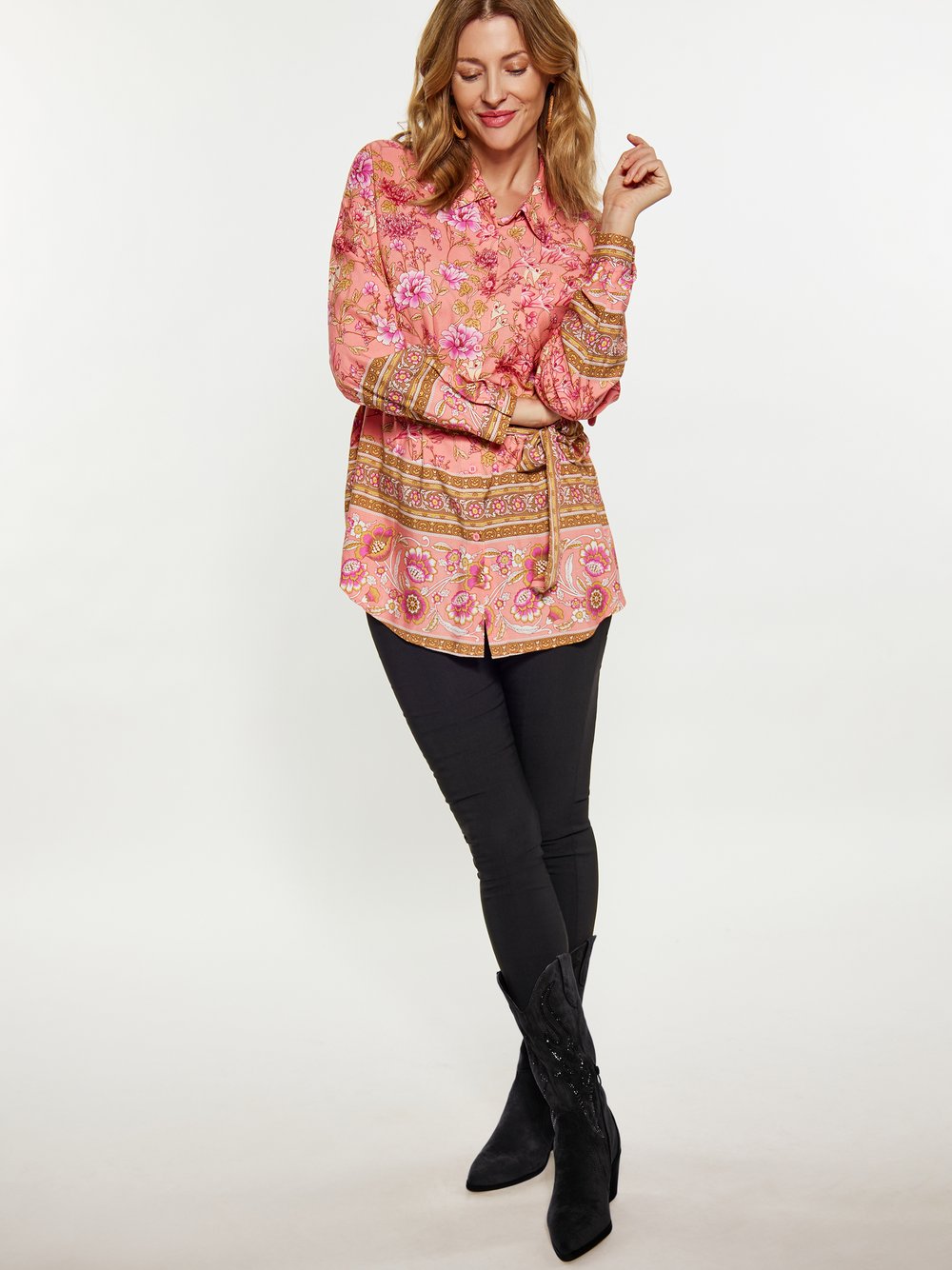 Usha Bluse Damen Viskose bedruckt
