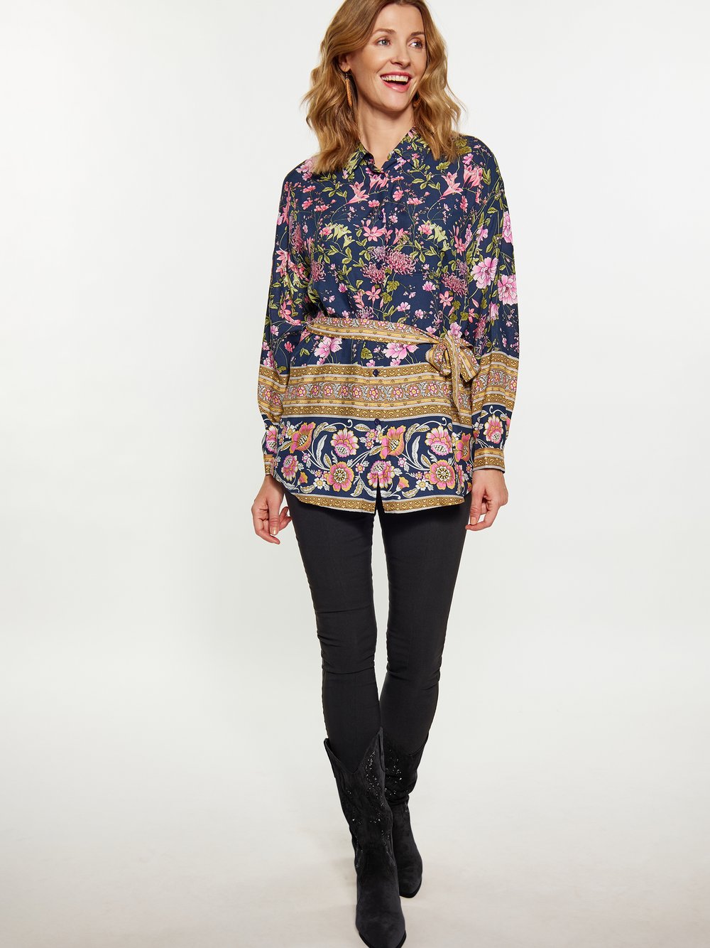 Usha Bluse Damen Viskose bedruckt