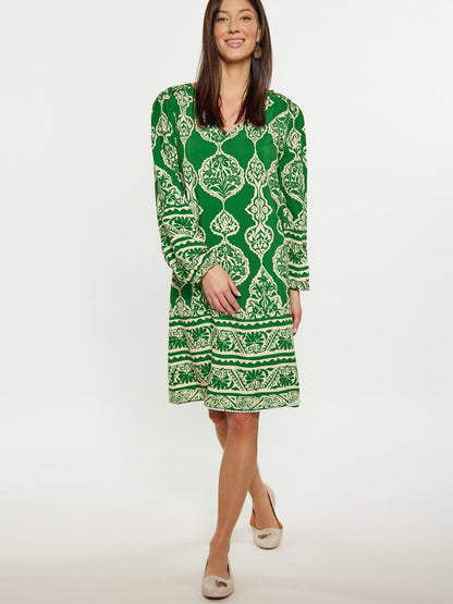 Usha Kleid Damen Viskose gemustert