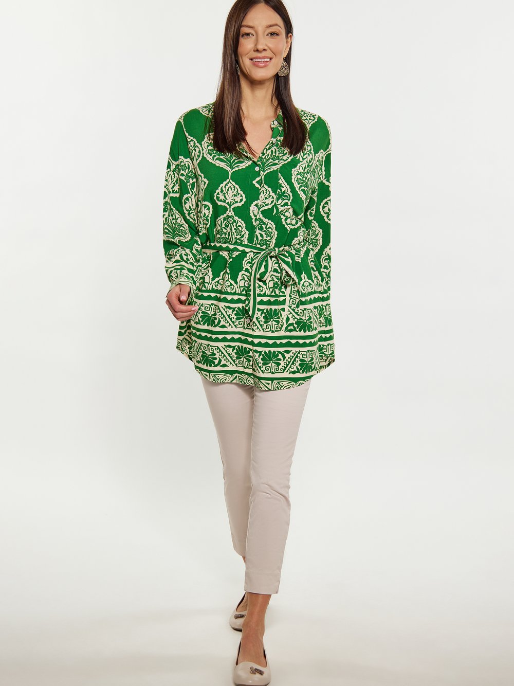 Usha Bluse Damen Viskose gemustert