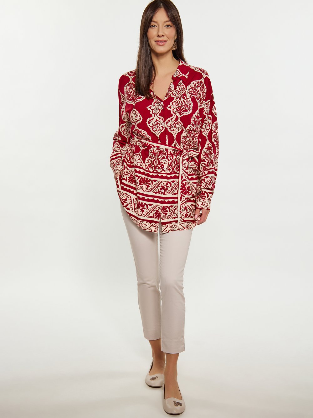 Usha Bluse Damen Viskose gemustert