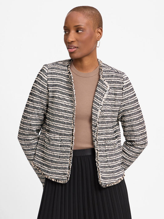 s.Oliver LABEL Blazer Damen Boucle gestreift