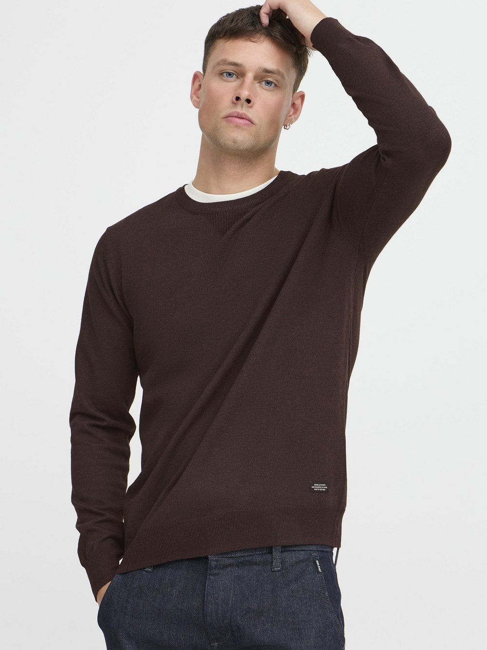 CASUAL FRIDAY Rundhalspullover Herren Baumwolle