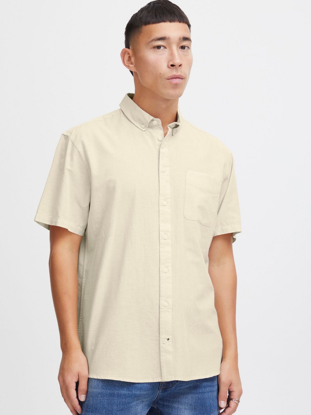 CASUAL FRIDAY Kurzarmhemd Herren Regular Fit Baumwolle gemustert