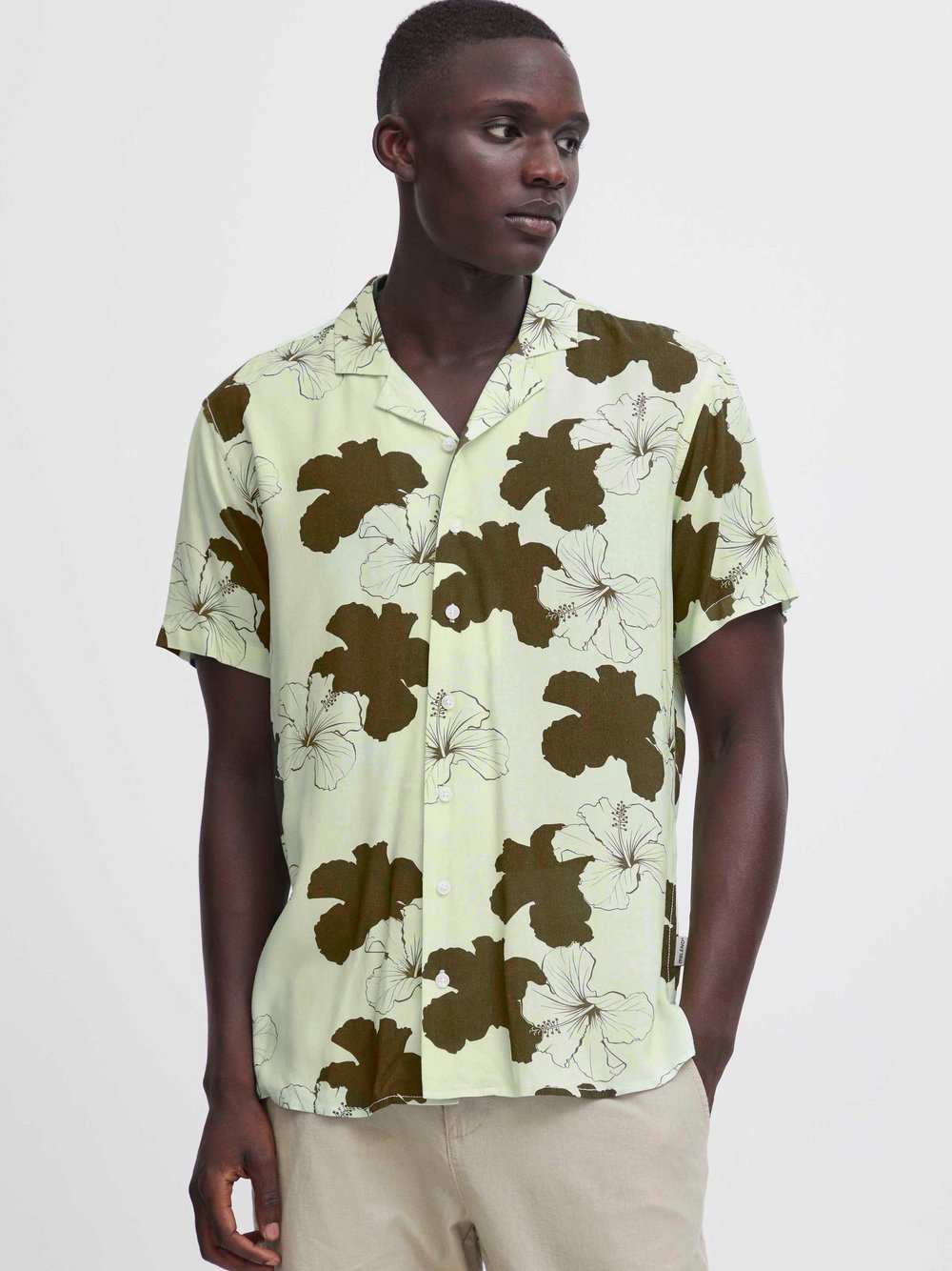 CASUAL FRIDAY Kurzarmhemd Herren Regular Fit Baumwolle gemustert