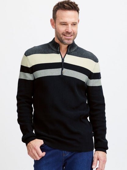Solid Strickjacke Herren Baumwolle meliert