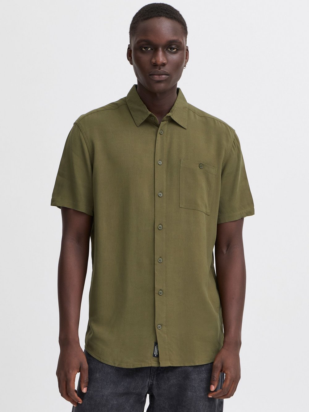 CASUAL FRIDAY Kurzarmhemd Herren Regular Fit Baumwolle gemustert