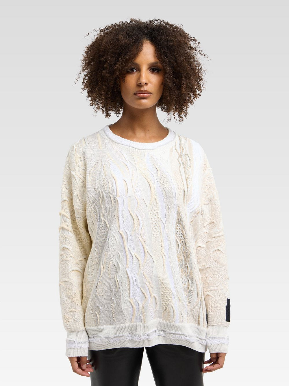 Carlo Colucci Strickpullover Herren Baumwolle bedruckt