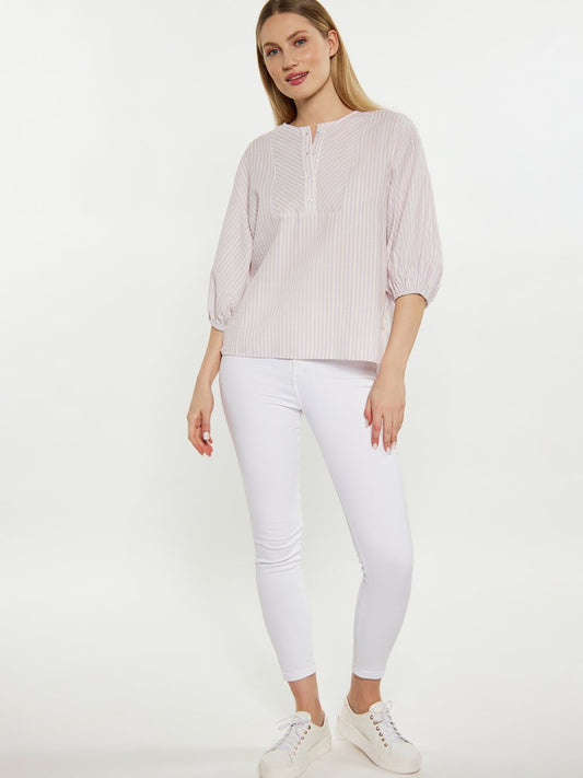 Dreimaster Bluse Damen Baumwolle gestreift