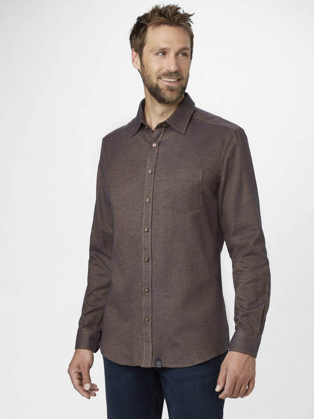 Paddock`s Baumwollhemd Herren Regular Fit Baumwolle