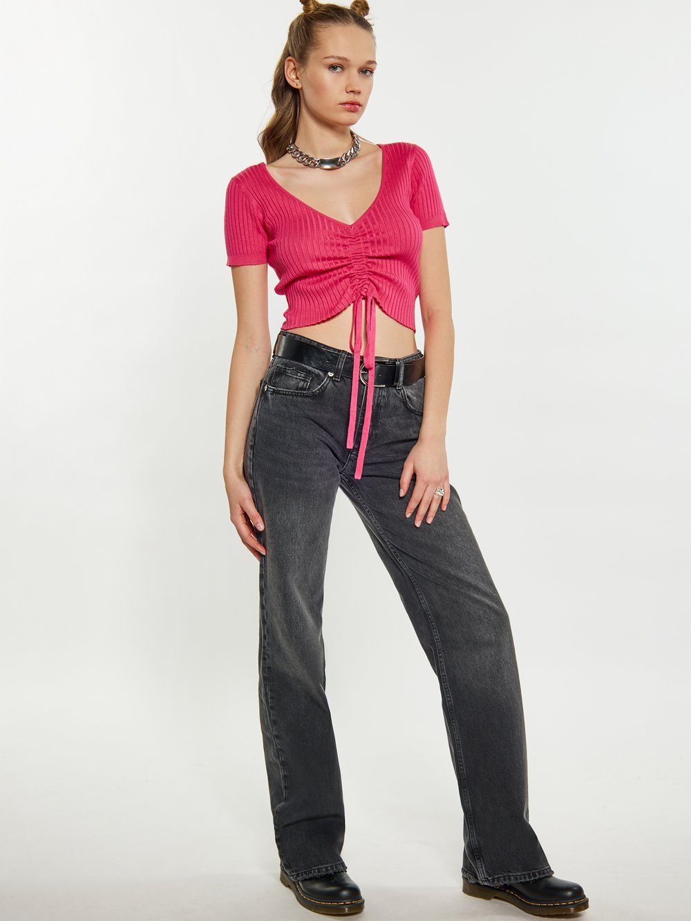 MyMo Crop-Top Damen Viskose