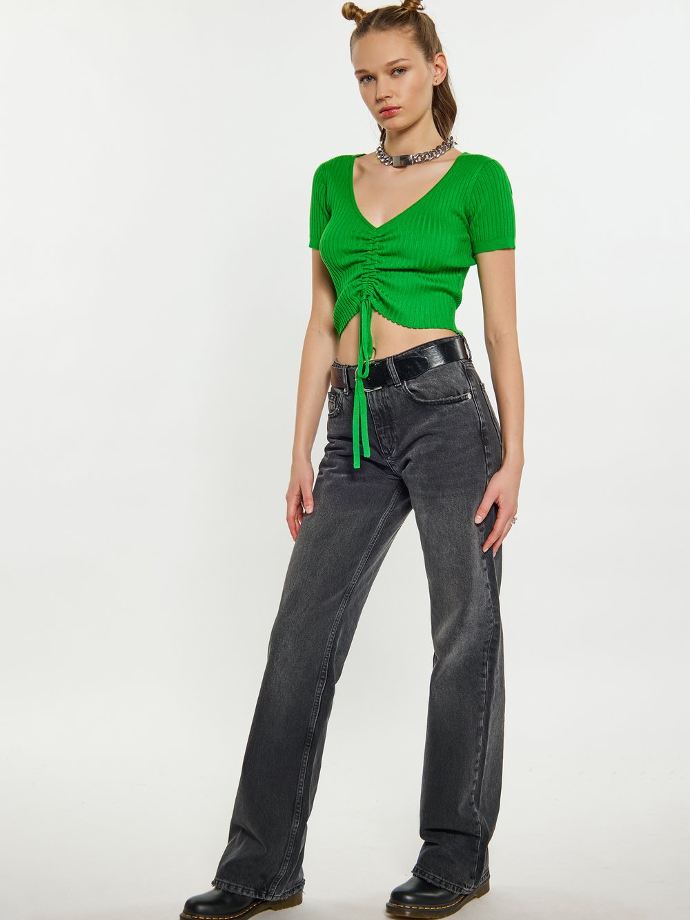 MyMo Crop-Top Damen Viskose