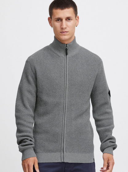 Solid Strickjacke Herren Baumwolle meliert