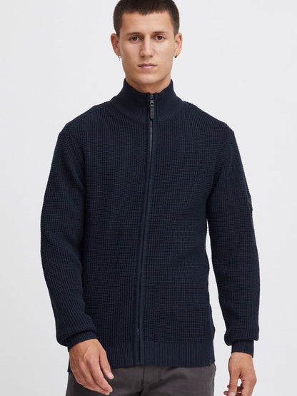 Solid Strickjacke Herren Baumwolle meliert